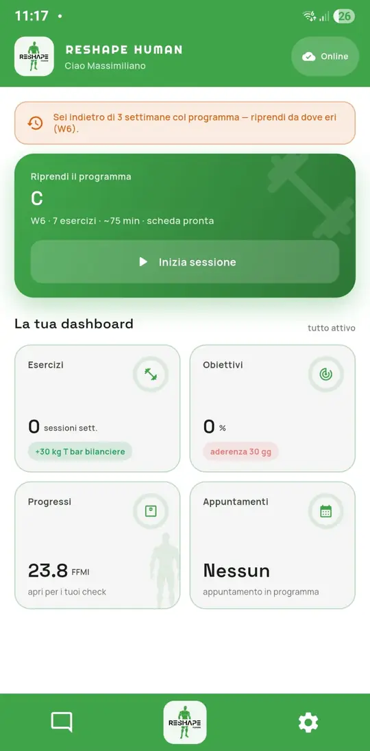 App del cliente — tema chiaro